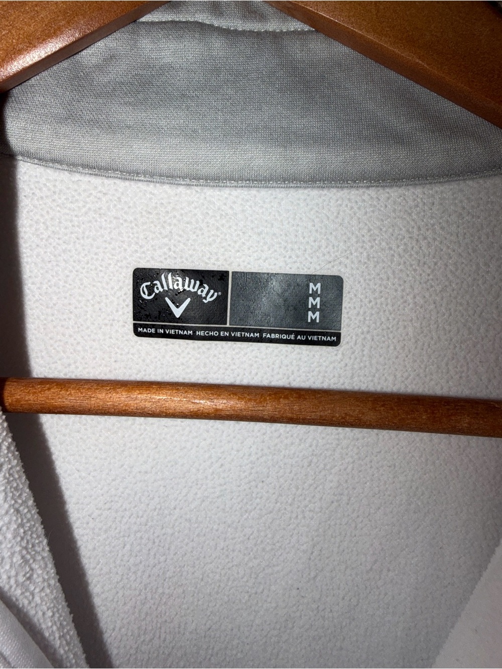 Callaway White and Gray Half-Zip Golf Pullover - Picture 5 of 7
